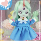 Sailorfuku - Sakura -  Blue  - For Mouse Mimi /Bunnycorn Lamoon - Online shop "Villi Tunes Doll"