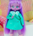 Dress - Mint stars  - for Minami - Online shop "Villi Tunes Doll"