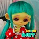 Wig size 1/4 - SUPER MINT - long - Online shop "Villi Tunes Doll"