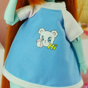 T-shirt - blue  ^ HI ^ - Online shop "Villi Tunes Doll"